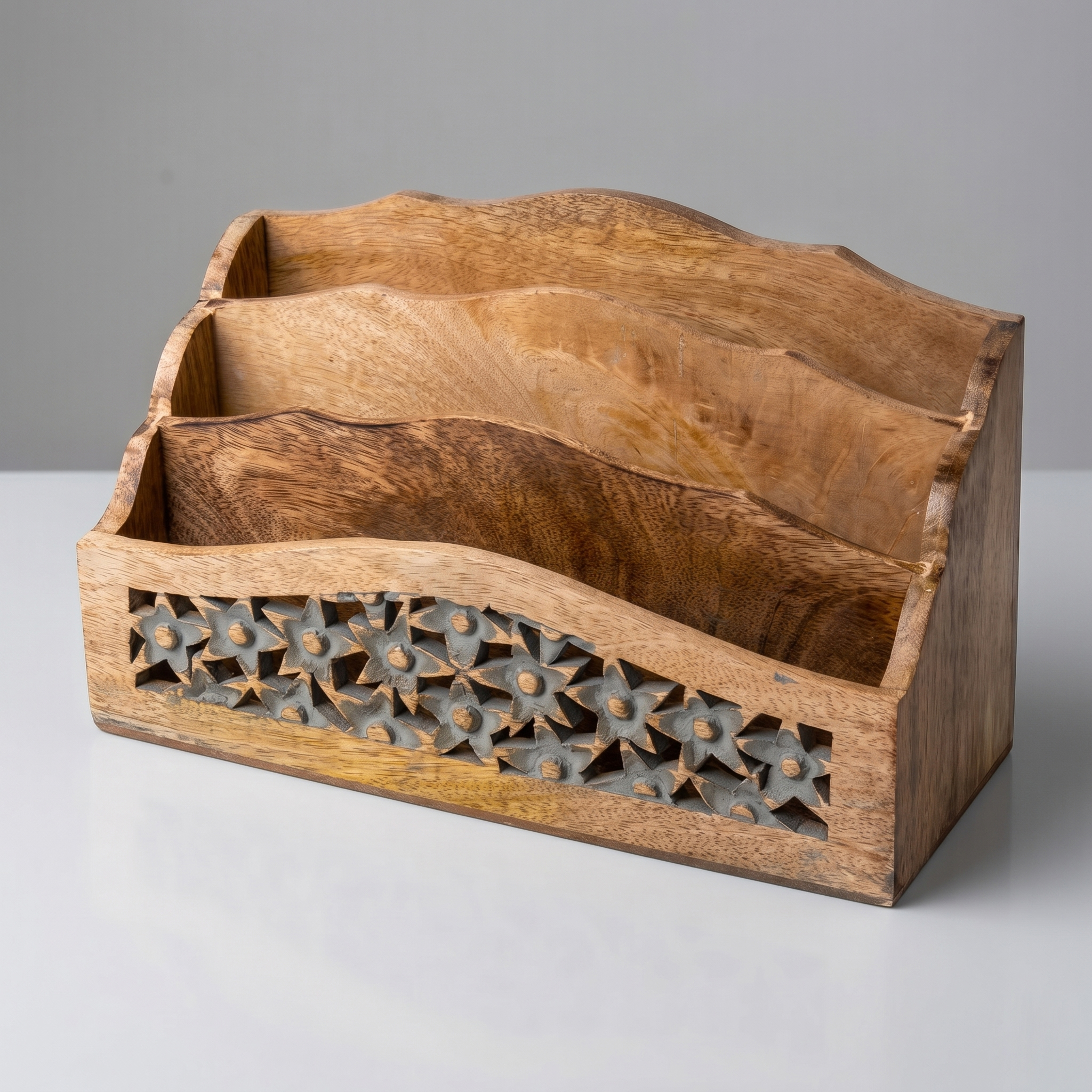 Wooden Pen Jar Pen Holder for Desk – Wooden Desk Organizer